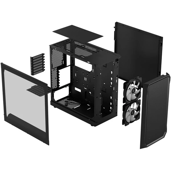 Fractal Design Focus 2 RGB Black TG Clear Tint - Počítačové skrine - Obrázok O4M4000O01