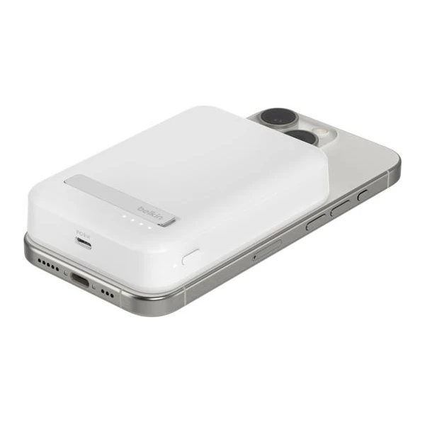 Belkin Boost Charge Pro (Qi2) MagSafe powerbanka, 10000mAh, 15W, biela - Powerbanky - Obrázok OGAB000J01