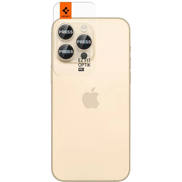 Spigen Glass EZ Fit Optik Pro 2 Pack tvrdené sklo na fotoaparát iPhone 14 Pro/iPhone 14 Pro Max zlat - Ochranné fólie a sklo - Obrázok OZ09000601
