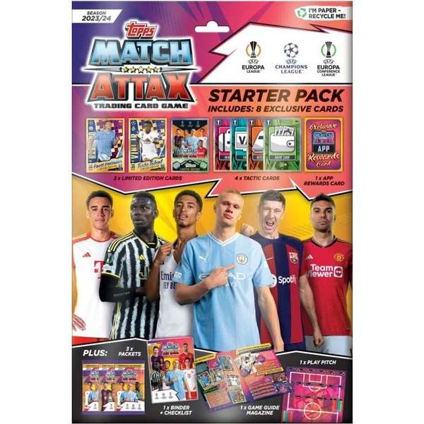 Futbalové karty Topps UEFA UCL MATCH ATTAX 23/24 - Starter Pack - Futbalové karty - Hlavný obrázok