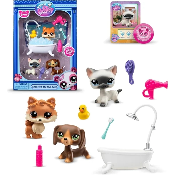 Set troch figúrok Hasbro Littlest Pet Shop kúpeľňový set - Figúrky - Hlavný obrázok