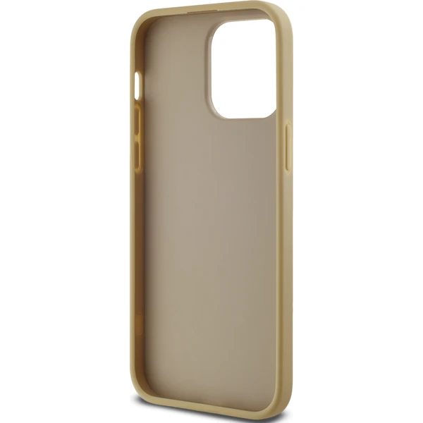 Karl Lagerfeld Wrinkled PU Signature Logo zadný kryt iPhone 14 Pro Max zlatý - Puzdra - Obrázok PON5000J01