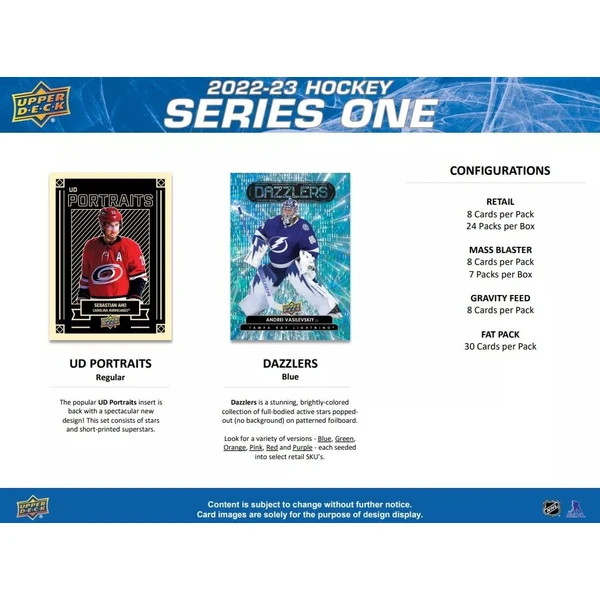 Hokejové karty Upper Deck - 22-23 Series 1 Retail Balíček - Hokejové karty - Obrázok PYF3G00101