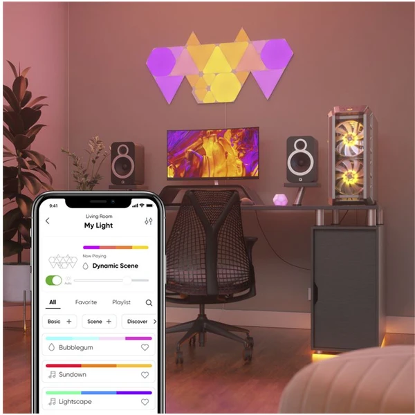 Nanoleaf Shapes Triangles Expansion Pack (3 ks) inteligentné modulárne osvetlenie - Inteligentné osvetlenie - Obrázok Q453000501