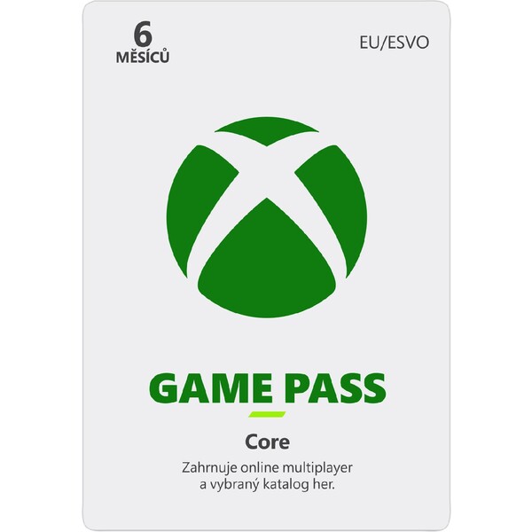 E-shop Microsoft Xbox Game Pass Core 6 mesiacov (SK)