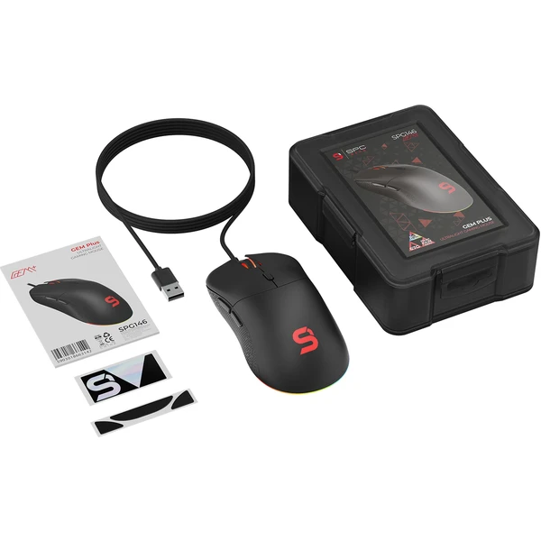 SPC Gear GEM Plus herná myš čierna - Myši - Obrázok QEZB300401