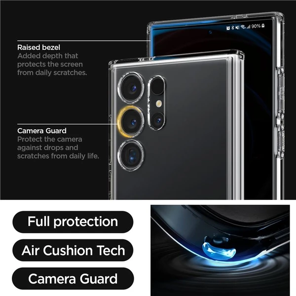 Spigen Ultra Hybrid S kryt Samsung Galaxy S24 Ultra číry - Puzdra - Obrázok QW91000P01