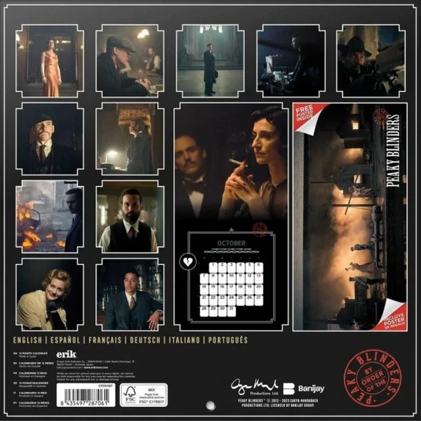 Kalendár Peaky Blinders 2024 - Kalendáre - Obrázok QZ60000L01