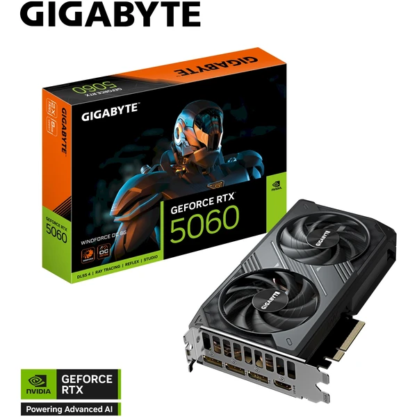 GIGABYTE NVIDIA GeForce RTX 5060 WINDFORCE OC 8G - Grafické karty - Obrázok S04F000O01
