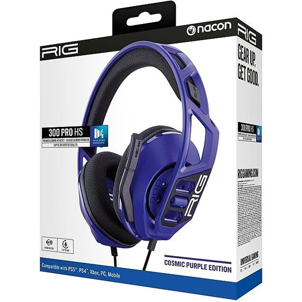 Nacon RIG 300 PRO HS herné slúchadlá Cosmic Purple - Slúchadlá - Obrázok SBO7000K01