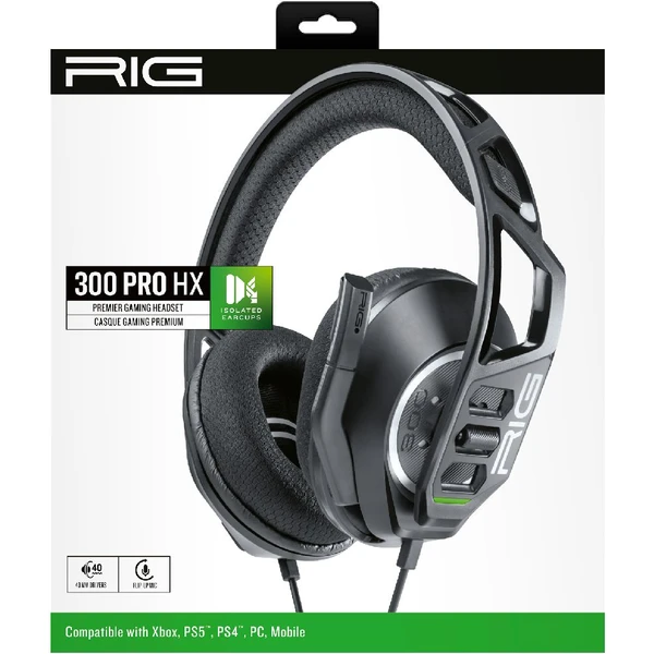 Nacon RIG 300 PRE HX herný headset pre XONE/XSX|S čierny - Slúchadlá - Obrázok SI37700301