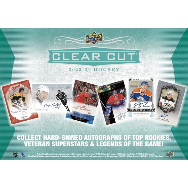 Hokejové karty 2023-24 Upper Deck Clear Cut Hockey Hobby Box - Hokejové karty - Obrázok T3YB000K01