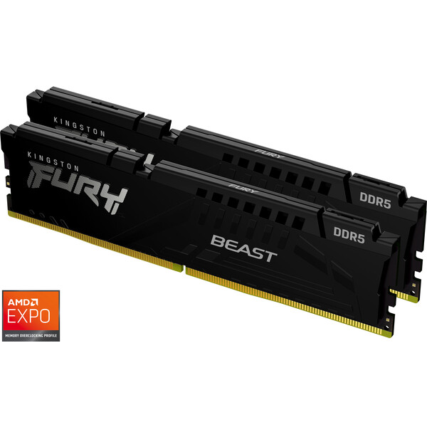 E-shop Kingston FURY Beast 32GB 6000MT/s DDR5 CL36 DIMM (Kit of 2) Black AMD EXPO