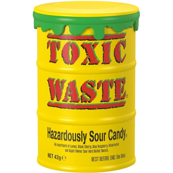 Kyslé cukríky Toxic Waste - Žltý súdok 42g - Cukrovinky - Hlavný obrázok