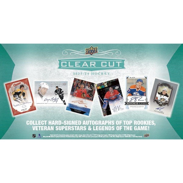 Hokejové karty 2023-24 Upper Deck Clear Cut Hockey Hobby Box - Hokejové karty - Obrázok U3YB000K01