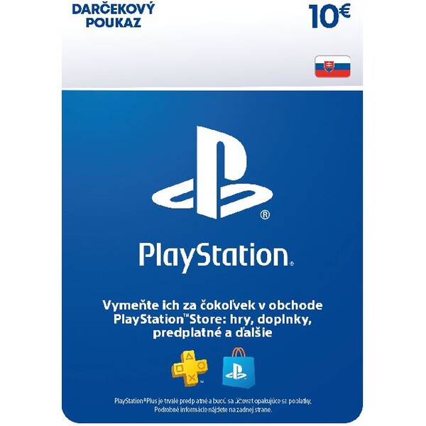 E-shop PlayStation Store - Darčeková karta 10€