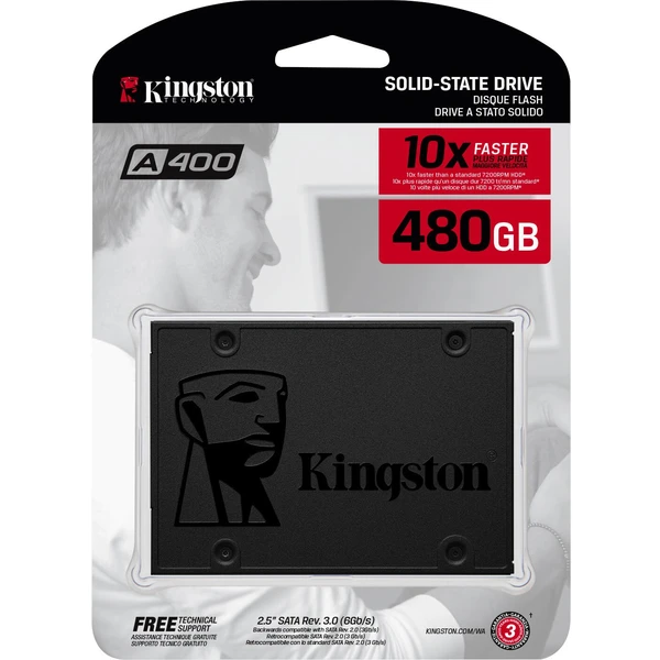 Kingston A400 SSD 2.5'' 480GB - SSD - Obrázok WAHV000501