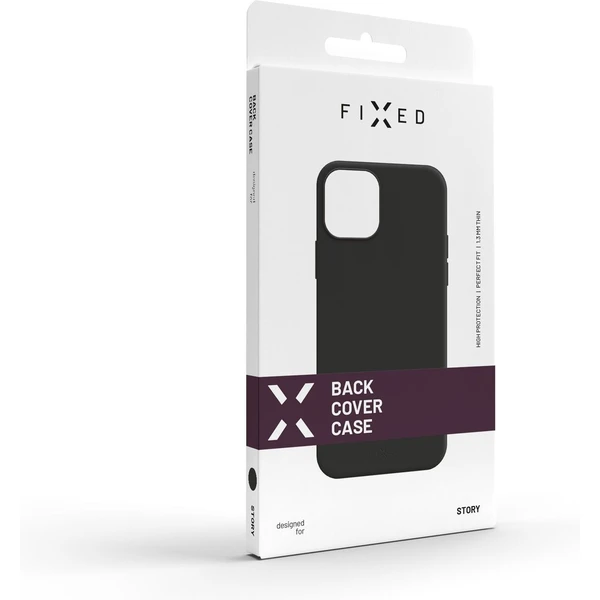 FIXED Story silikónový kryt Apple iPhone 13 mini čierny - Puzdra - Obrázok WBTZ000501
