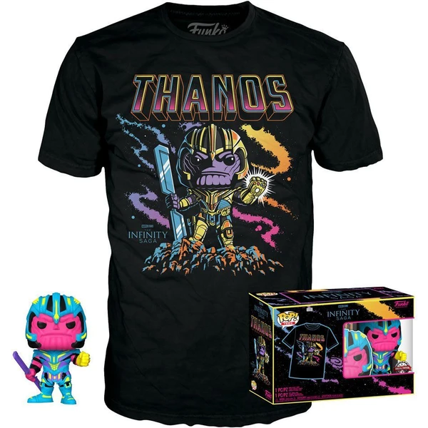 Funko POP & TEE: Marvel-Thanos(BKLT)-S - Darčekové sady - Obrázok WDV3000601