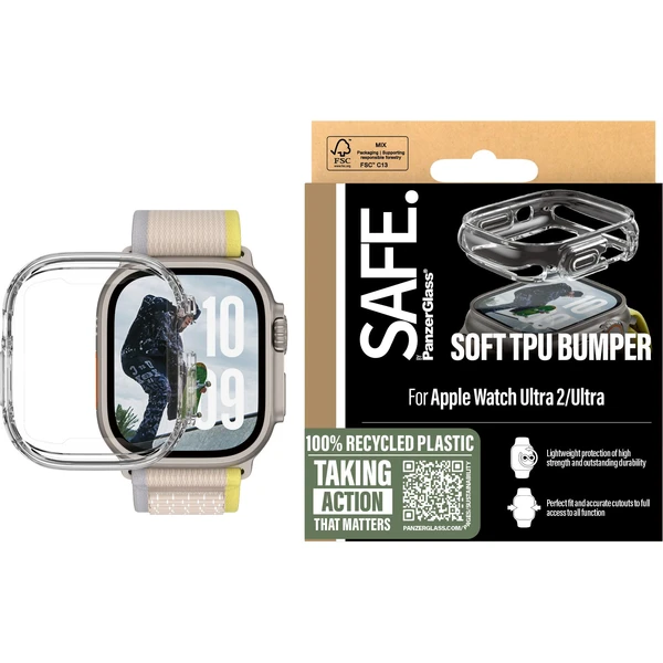PanzerGlass® SAFE Apple Watch Ultra 3/2/1 bumper rámček číry - Puzdra - Obrázok WHWA000L01