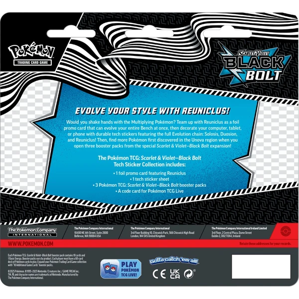 Pokémon TCG: SV10.5 Black Bolt - Tech Sticker Collection - Pokémon karty - Obrázok WJPD000K01