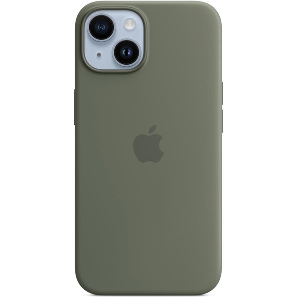 E-shop Apple silikónový kryt s MagSafe na iPhone 14 olivový