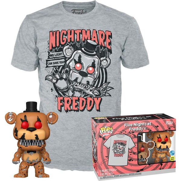 E-shop Funko POP! & Tee Box: FNAF- Nightmare Freddy (GITD) S