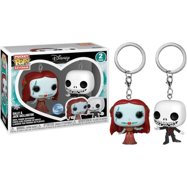 Funko POP! Keychain: TNBC- Holiday Jack & Sally 2pack (2 kľúčenky) - Kľúčenky - Hlavný obrázok