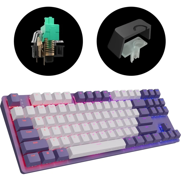 Dark Project One KD87A Skeleton Violet/White / ABS top print / G3MS Mechanical Sapphire (ENG) - Klávesnice - Obrázok XLT9700301