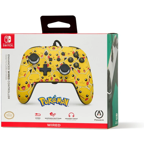 PowerA Enhanced Wired Controller pre Nintendo Switch – Pikachu Moods - Herné ovládače - Obrázok XUVM300401