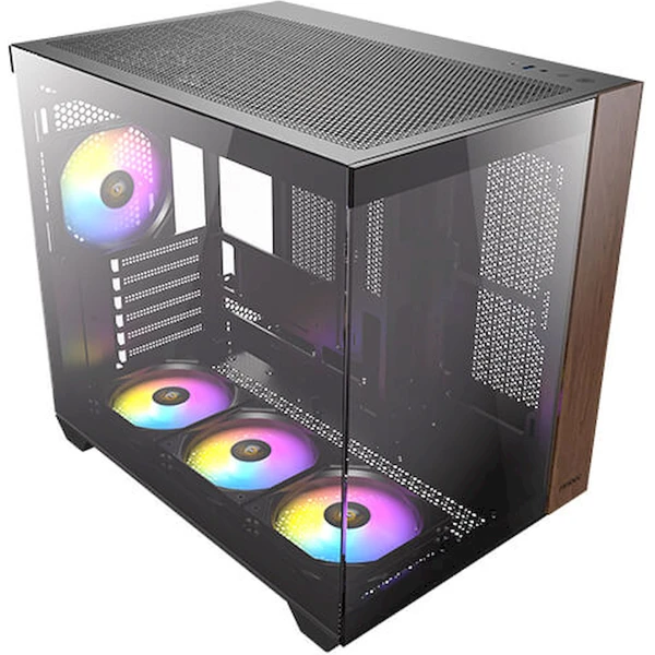 Antec CX800 Wood ARGB hnedá - Počítačové skrine - Obrázok Y43P000K01