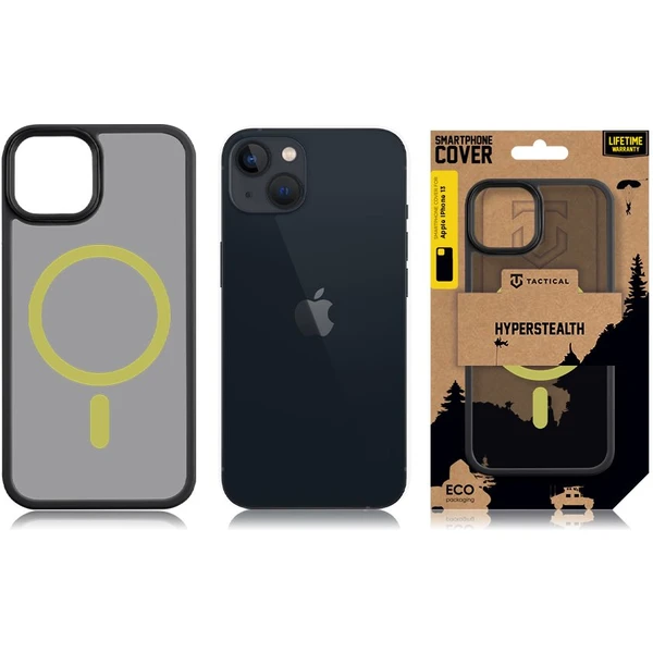 Tactical MagForce Hyperstealth 2.0 kryt iPhone 13 Black/Yellow - Puzdra - Obrázok YB55000P01