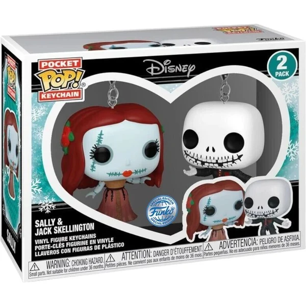 Funko POP! Keychain: TNBC- Holiday Jack & Sally 2pack (2 kľúčenky) - Kľúčenky - Obrázok Z8G8G00101