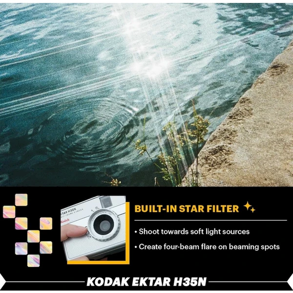 Kodak EKTAR H35N Striped Analógový fotoaparát strieborný - Fotoaparáty - Obrázok ZDO0000L01