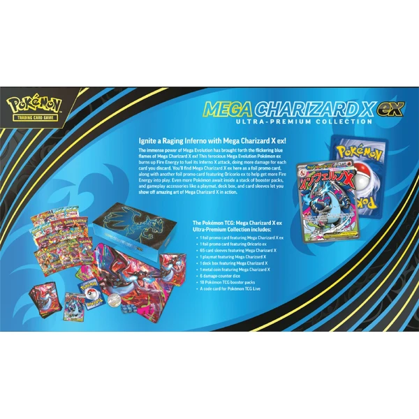 Pokémon TCG Mega Charizard X ex Ultra-Premium Collection | 18 Booster Packs Premium Accessories – Rez Broz Collectibles Pokémon TCG Mega Charizard X ex Ultra-Premium Collection | 18 Booster Packs Premium Accessories – Rez Broz Collectibles