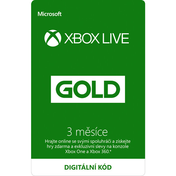 E-shop Xbox Live Gold - predplatné na 3 mesiace (kód online)