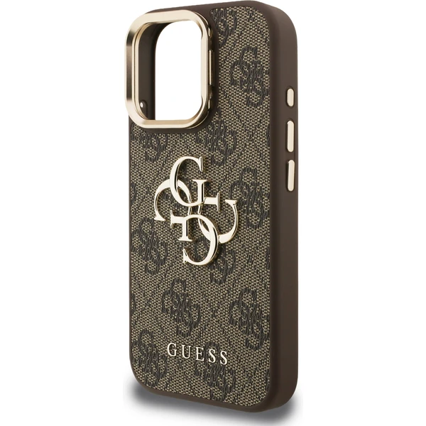 Guess PU 4G Metal Logo Stand Camera Frame kryt iPhone 16 Pre hnedý - Puzdra - Obrázok a0fdefdcb90a4a09bbb3eee731d329f2