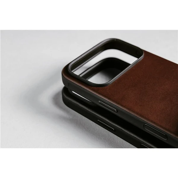 Nomad Modern Leather Case (Horween) MagSafe kožený kryt iPhone 17 Pro Max Rustic Brown - Puzdra - Obrázok b2c6264d195442e5b86f17674b702f7e
