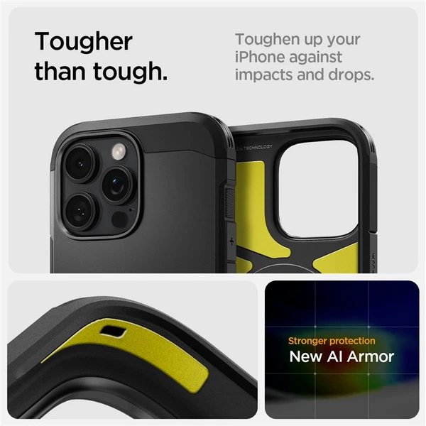 Spigen Tough Armor T MagSafe kryt iPhone 16 Pre čierny - Puzdra - Obrázok c16df3c741a34f1b89d5026840b012d2