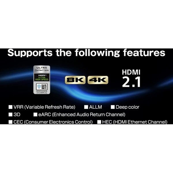 Hori 8K Ultra High Speed ??HDMI kábel 2.1 pre PS5 2m - Káble - Obrázok c17de8f91a6f4dbe92525435ef89d282