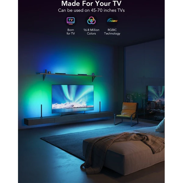 Govee Smart LED RGBIC panel 38cm pre TV 43-75", 2ks - Inteligentné osvetlenie - Obrázok c187b086563c4d538a8a916738dfeb86