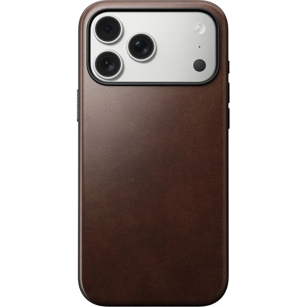 Nomad Modern Leather Case (Horween) MagSafe kožený kryt iPhone 17 Pro Max Rustic Brown - Puzdra - Obrázok cdd575d1910843e6a625490574f865b9