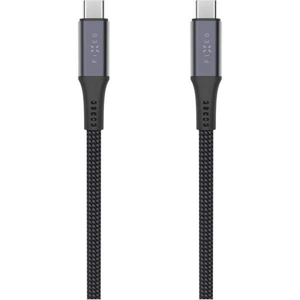 FIXED Multimediálny kábel USB-C napájací a dátový kábel 4K/60Hz, 20Gbps, 240W, 1,2m sivý - Káble a redukcie - Obrázok cffdb16a79904c49b46d291a1c51c929