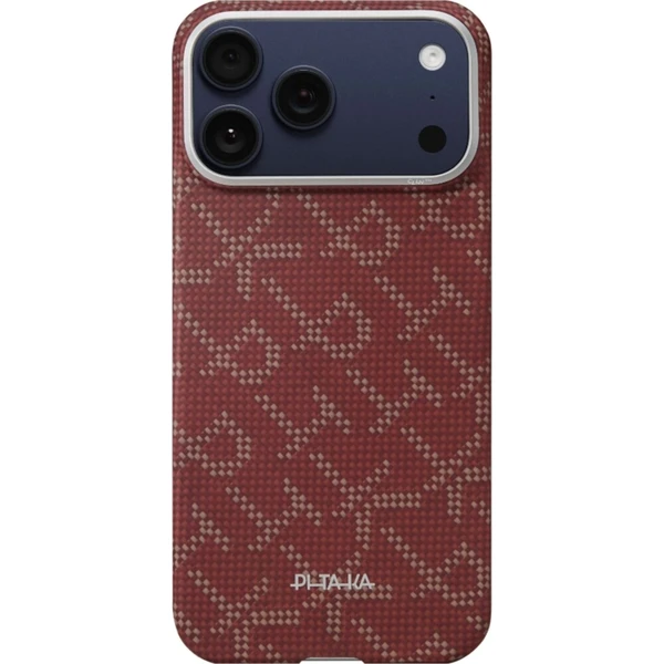 Pitaka Ultra-Slim Case MagSafe kryt iPhone 17 Pro Max Monogram-Gold/Red - Puzdra - Obrázok d_16bd356013264dbb9b9676e583ab813f