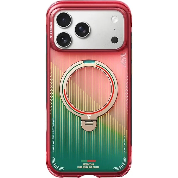 Torras Ostand Q3 Air World Cup Limited MagSafe kryt iPhone 17 Pro red & green - Puzdra - Obrázok d_55c3990a602a4a57b7e68e642884a6ba