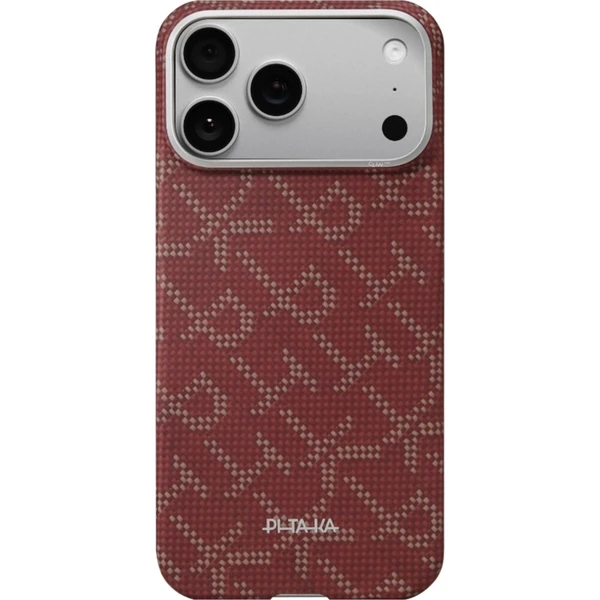 Pitaka Ultra-Slim Case MagSafe kryt iPhone 17 Pro Max Monogram-Gold/Red - Puzdra - Obrázok d_6635c57389954658b75e7125b70c0708