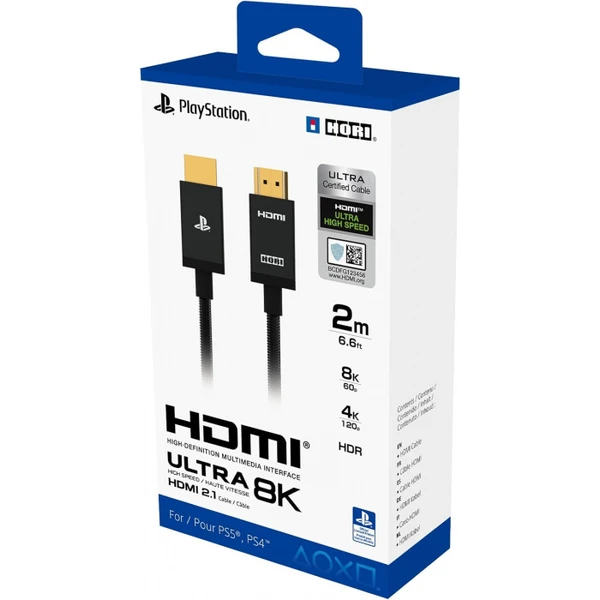 Hori 8K Ultra High Speed ??HDMI kábel 2.1 pre PS5 2m - Káble - Hlavný obrázok