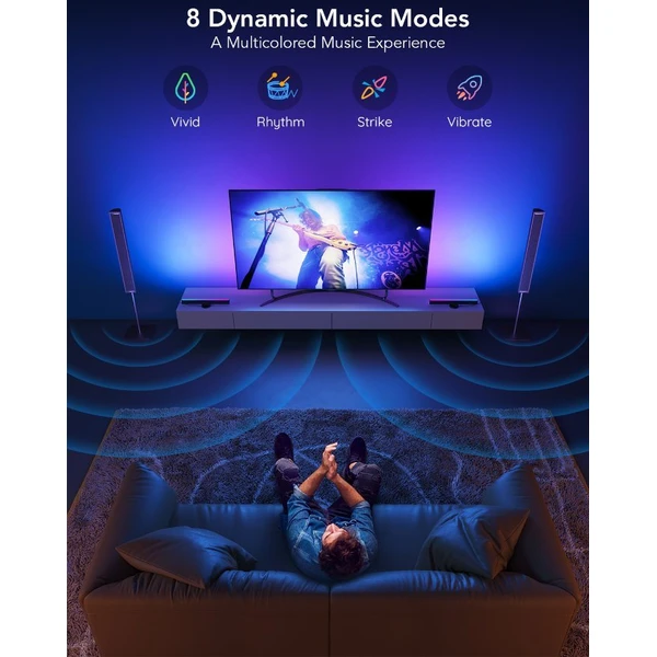 Govee Smart LED RGBIC panel 38cm pre TV 43-75", 2ks - Inteligentné osvetlenie - Obrázok e44c0c21d67c490fac3a92a3f8bdc86f