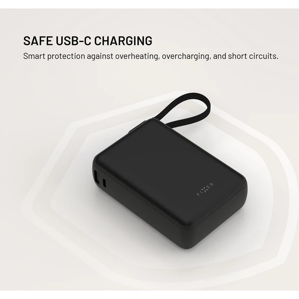 FIXED Zen 20 Loop powerbanka s LCD displejem, 40W, 20 000 mAh černá - Powerbanky - Obrázok efee68168ba34804bde00f970e409490