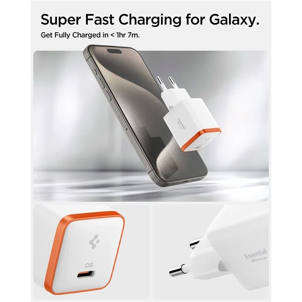 Spigen Essential (30W) USB-C nabíjačka biela - Nabíjačky - Obrázok f826487a5fe14c8e9e46f12455e88867